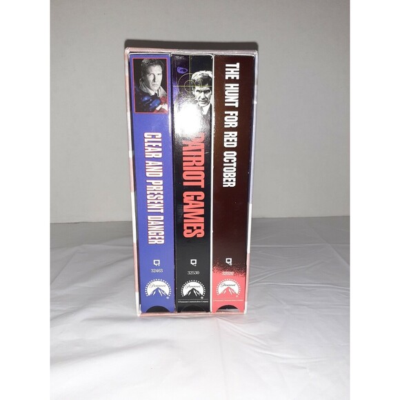 VHS Box Set Clear Present Danger Patriot Games Hunt Red October Tom Clancy Lot - Picture 1 of 10